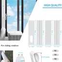 Portable Air Conditioner Window Kit Adjustable Window Seal for Portable AC Unit,Sliding A/C Vent Kit for Exhaust Hose with 5.9 Inches Diameter,Adjustable Max Length to 60 Inch