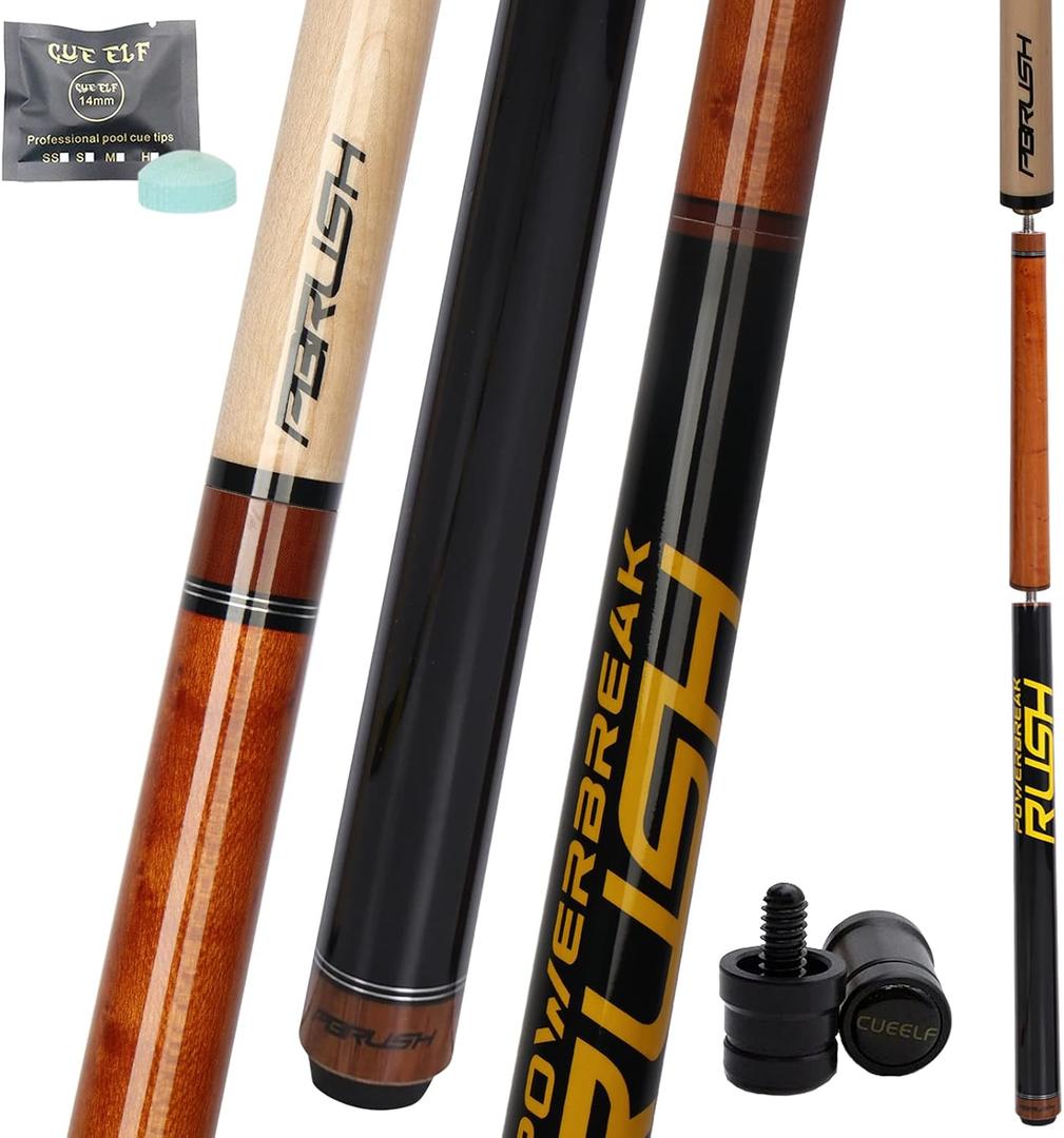 CUEELF Heavy Hitter 3-Piece Break Jump Pool Cue with 13.5mm Tip
