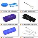 VisionGlobal Blue Light Blocking Glasses for Women/Men, Stylish Square Frame, Anti Eyestrain