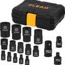 17-Piece Inverted E-Torx Socket Set - Premium Impact Cr-V Steel E4 - E24 Star Female Sockets for Impact Wrench 1/2 3/8 1/4 Drive Precision Torque Kit with Storage Case