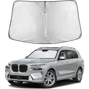 EcoNour Windshield Sunshade Compatible for BMW X7 2018-2023 2024 2025, Sun Visor for Front Windshield & Window Sun Shade Cover, UV Heat Blocker & Protector, Car Accessories