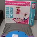 SUNLIN Dance Mat - Rhythm Step Play Mat - Dance Game Toy Pad with LED Lights, Gift for Kids Girls 3-12, Adjustable Volume, Built-in Music, 3 Challenge Levels (Pink)