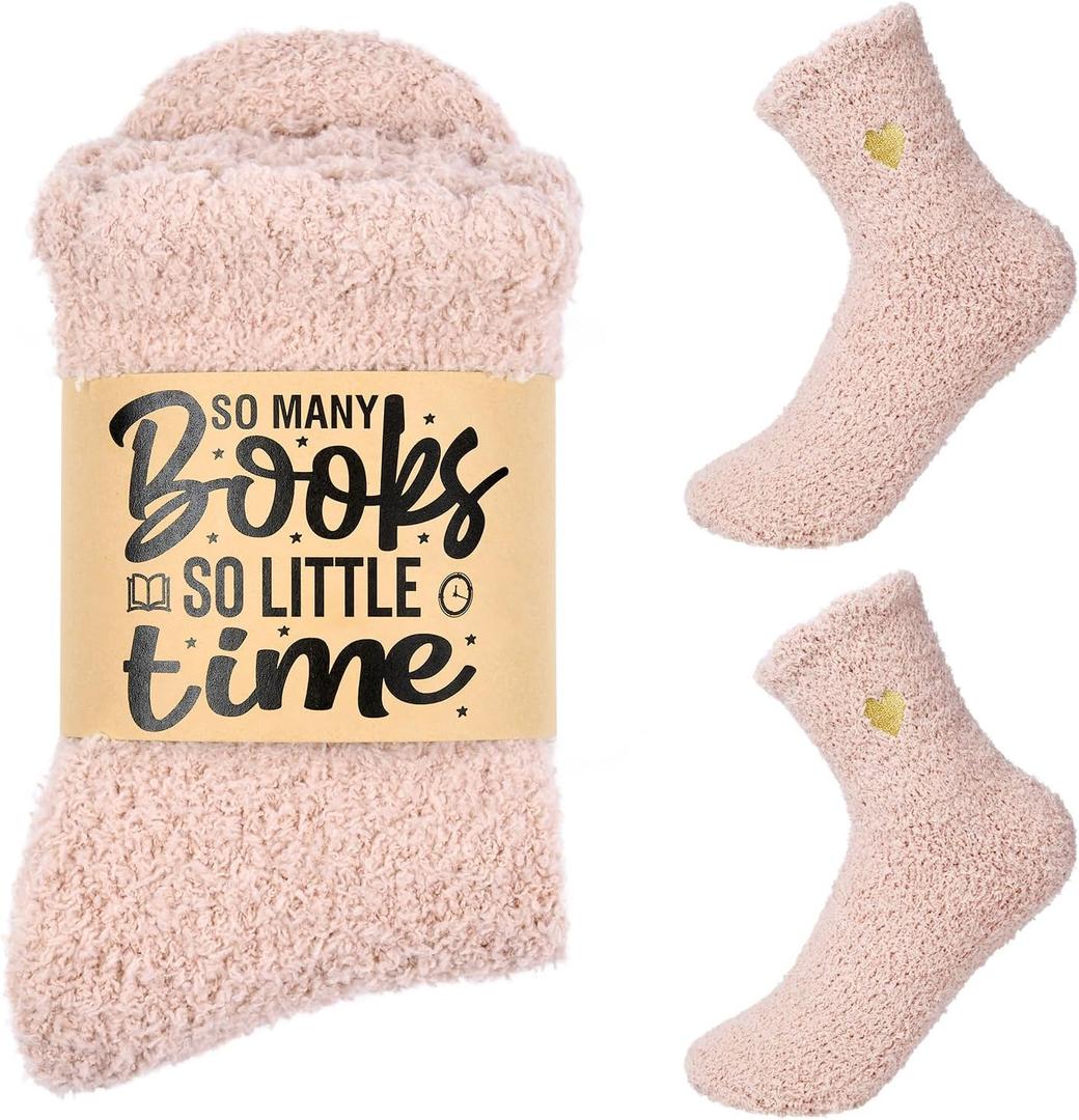 Fuzzy Socks for Women Mothers Day Self Care Book Lovers Christian Birthday Gifts