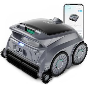 WYBOT B1 Robotic Pool Cleaner, Floor and Wall Cleaning, Cordless Vacuum for Inground & Above Ground, Smart Navigation, Self-Parking, Grey Green
