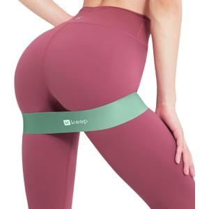 KEEP Resistance Loop Bands for Working Out Legs and Butt, Natural Latex Exercise Bands for Women and Men with Different Levels - 10-25lbs, Stretch Bands for Exercise, Fitness, Physical Therapy, Green