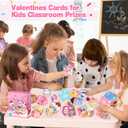 28 Pack Valentines Cards for Kids, Valentine Dessert Squishy Toys with Cards, Classroom Exchange Prizes & Party Favors, Kids Valentines Day Cards, Ideal Valentine Gifts for Boys Girls (Deep pink)