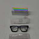 VISOONE Enhanced Version Rectangle Chic Preppy Look Blue Light Blocking Glasses for Women Men RIVER-LIGHTER (Black)