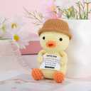 JoycuFF Best Friend Birthday Gifts Friendship,Inspirational Birthday for Women Daughter Granddaughter Teacher Emotional Support Ducks (Yellow)