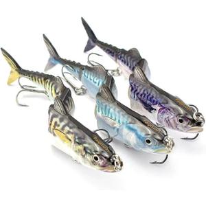 Fishing Lures for Bass Trout Bluegill Salmon Crappie Walleye Pike, for Freshwater and Saltwater,for Family Fishing Beginner and Pros, Lifelike Slow Sinking Fish Bait Lures Kit.