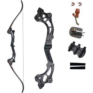 64" Takedown Recurve Bow Metal Riser 30-60Lbs Right Handed for Archery Hunting (45Lbs)