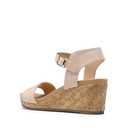 DREAM PAIRS Women's Open Toe Buckle Ankle Strap Platform Wedge Sandals Women 2025 (Nude/Pu) 7.5