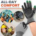 50 Pairs Working Gloves for Men Women Bulk Micro Foam Nitrile Coated Resistant Nylon Safety Gloves (Colorful)
