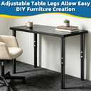Adjustable Metal Table Legs 32-51 Inch, Heavy Duty Furniture Legs Set(2PCS)