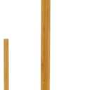 Rustic Bamboo Paper Towel Holder, Standing Paper Towel Organizer Roll Dispenser Paper Hanger Rack for Kitchen Countertop & Dining Table (Upgrade-Round)