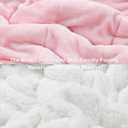 Alomidds Weighted Blanket Queen Size 20lbs 60 x 80 inches,Adult Weighted Blankets with Soft Plush Fleece,Fluffy Thick Warm Sherpa & Cozy Flannel Microfiber Heavy Blanket for Sofa Bed,Pink