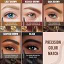 AWROSE Eyebrow Pencil, 2 Pack 3D Waterproof Microblading Eyebrow Pen 4 Fork Tip Tattoo Pencil, Precise Natural Magic Eye Brow Pen with Hair Like Strokes, 4 Points Multi-Used Eye Brow Pencils for Women