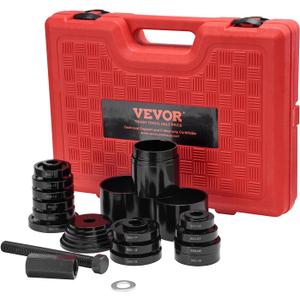 VEVOR Wheel Bearing Press Kit, 23 pcs FWD Bearing Puller Tools, for Front Wheel Drive Bearing Removal and Installation, Wheel Bearing Tool with Sliding Screws, Bushings, Sleeve Plates, Storage Case