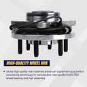 KUSATEC 515117 Front Wheel Bearing and Hub Assembly Compatible with 2009-2010 Ford F-150, 6 Lug Bolts w/ABS