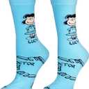 Odd Sox – Peanuts Snoopy Charlie Brown Crew Socks – Official Cartoon Comic Strip Novelty Socks – Large – Gift Socks