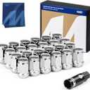 Orion Motor Tech 24-Piece 1/2-20 Lug Nuts Chrome with Cone Seat, Compatible with Jeep Grand Cherokee Wrangler Liberty, Ford Explorer Ranger Mustang, Dodge Dakota Dura
