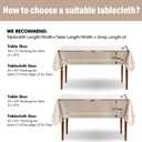MIULEE Beige Rectangle Polyester Tablecloth with Decorative Cutouts Spring Waterproof Stain Resistant & Shrink-Proof Table Cloth 60x84 inch Farmhouse Style for Dining Wedding and Outdoor