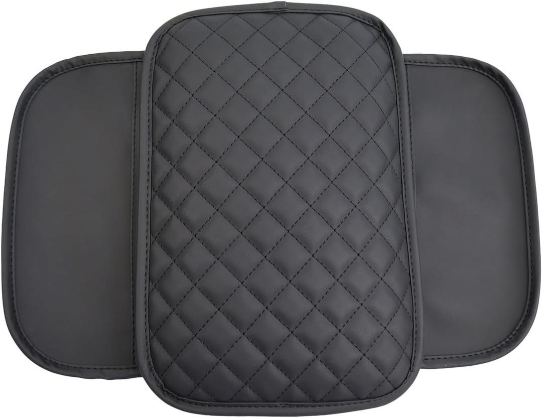 Car Center Console Cover, Upgraded Microfiber Leather Car Arm Rest Cover with 2 Storage Bags, Universal Car Interior Protector Accessories Armrest Cover for Car Storage Box for Most Vehicle