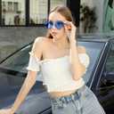 20 Pairs Heart Shaped Sunglasses Bulk, Colorful Rimless Fun Heart Sunglasses for Women Party Favors (Blue)