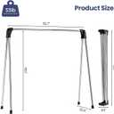 APEXCHASER Clothes Drying Rack, Stainless Steel Drying Rack Clothing with Height-Adjustable, Foldable Gullwings Laundry Drying Rack, Indoor Outdoor Use, No Assembly, White, 55 inch New
