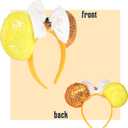 Needzo Halloween Mouse Ear Headband, Glitter Party Decoration Costume Accessories for Women, One Size