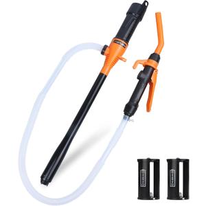 Portable Power Battery Pump, Battery Powered Electric Siphon Pump for Gasoline, Fuel Oil and Diesel, Siphon Liquid Extractor, 2.2 GPM, Hand Fuel Pumps, Orange