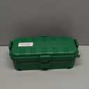 Flemoon Medium Outdoor Electrical Box (11.5x5.2x4 inch), IP54 Waterproof Extension Cord Cover w/6 Cable Entry Ports, Weatherproof Connection Box for Power Strip, Timer, Plug, Holiday Lights, Green