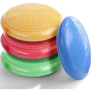Libima 4 Pcs Wiggle Seat for Sensory Kids Inflated Wobble Cushion Sensory Seat Cloud Design Flexible Seating for Classroom Elementary Balance Disc for Kids Adult Pet Training