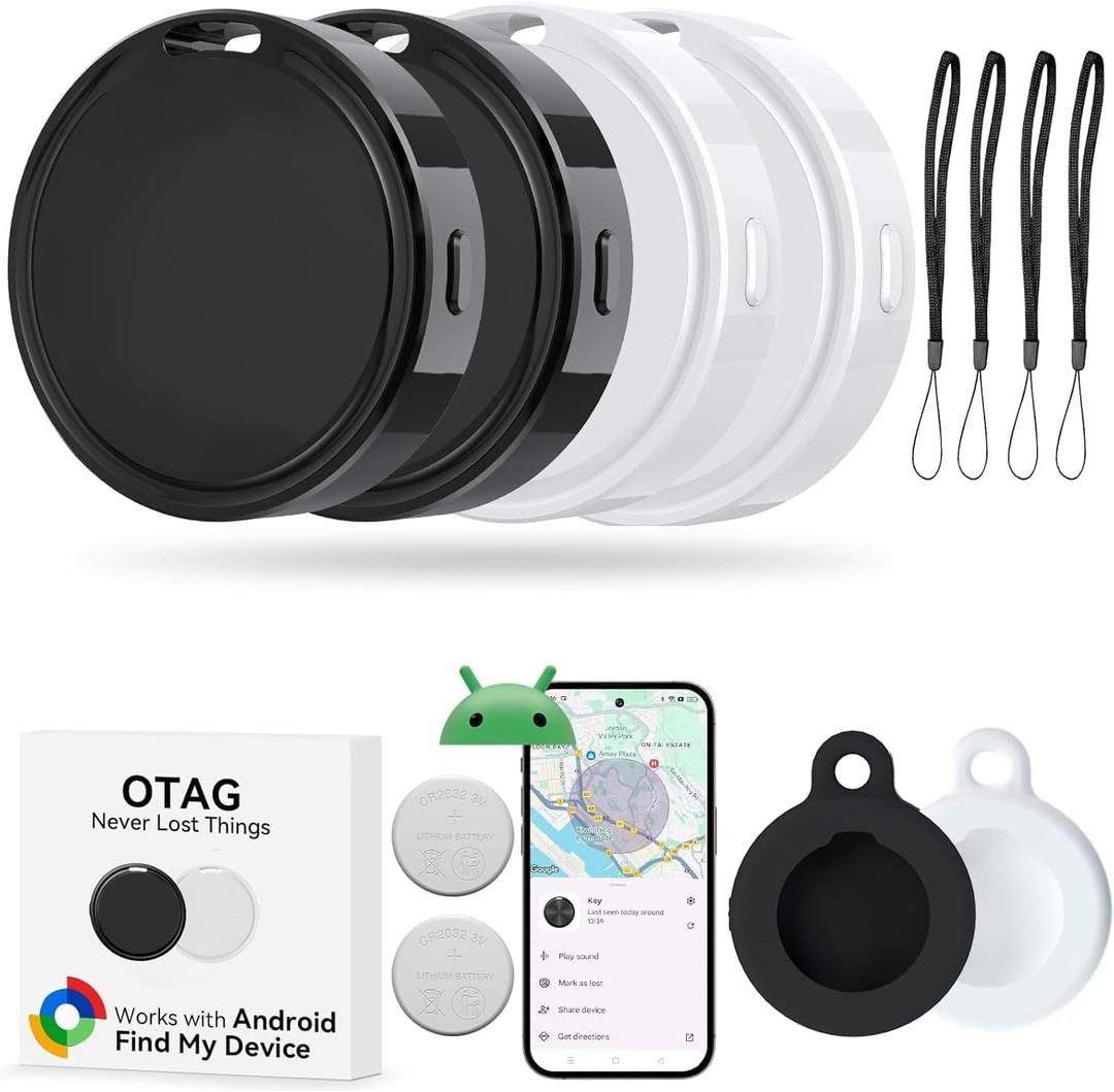 Air Tracker Tag,Bluetooth Tracker for Android,Work with Google Find Hub Device App (Android Only),IP65 Waterproof Luggage Tracker,Smart Tags for Luggage,Wallet,Bags,Keys