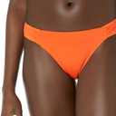 Amazon Essentials Women's Side Tab Bikini Swimsuit Bottom (X-Large, Orange)