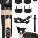 Dog Clippers for Grooming, 4-Speed & LCD, Low Noise Electric Trimmer for Grooming, Cordless Rechargeable Dog Hair Clippers, Super Quiet for Pets with Thick or Heavy Coats(C95)