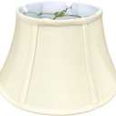 Royal Designs Shallow Drum Bell Billiotte Lamp Shade, Eggshell, 11 x 17 x 10 (BS-711-17EG).