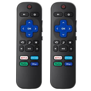 2 - Pack Replacement Remote Control for Roku - TV, Compatible with Roku Smart TV, Infrared Remotes for TCL/Hisense/Sharp/Philips/Onn/Element/Insignia Roku-TV (Not for Stick and Box or Speaker)