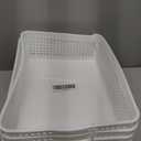 6-pack Storage Basket Trays, Plastic Office Tray, White