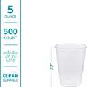 GUSTO 5 oz Clear Plastic Cups [500 Count] Small Disposable Drinking Cups for Parties, Events, & Everyday Use – BPA-Free, Durable Polypropylene (Formerly Comfy Package)