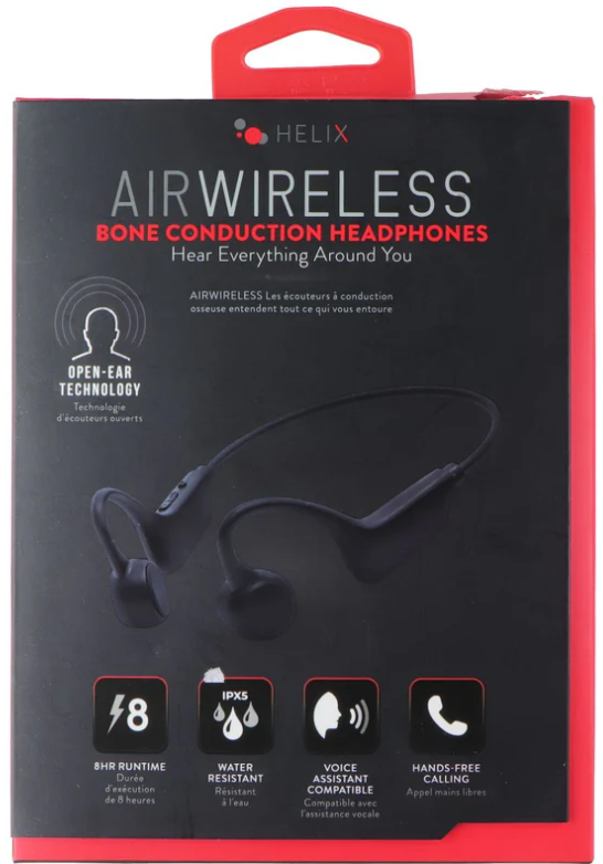 Helix Air Wireless Bone Conduction Headphones IPX5 Water Resistant