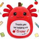 Thank You Gifts Axolotl Plush,Teacher Appreciation Gifts | Cute Axolotl Stuffed Animal with Thank You for Helping Me Grow Words,Thank You Gift for Teacher,Classmates,Friends,Family