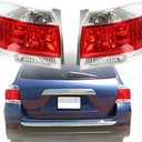 munirater 2-Pack Rear Left and Right Tail Light Brake Lamp Assembly Replacement for 2011-2013 Toyota Highlander Driver and Passenger Side 815600E070 815500E070