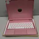 CC Store Keyboard Case for iPad Air 13 (M3/M2) and iPad Pro 12.9,180 Swivel 7 Colors Backlit,Multi-Touch Trackpad for iPad Air 13 inch Case Keyboard,Pro 12.9(6th,5th,4th,3rd gen),Rose Gold