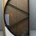 VEVOR X-Marks Fire Pit Grill Grate, Foldable Round Cooking Grate, Heavy Duty Steel Campfire BBQ Grill Grid with Handle and Support X Wire, Portable Camping Cookware for Outside Party, 36 Inch Black