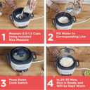 BLACK+DECKER 3-Cup Rice Cooker, RC503, 1.5-cup Uncooked Rice, Steaming Basket, Removable Non-Stick Bowl, One Touch, White