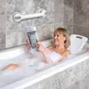 Auroras Strong Suction Cup Grab Bars for Bathtubs and Showers, 2 Pack Removable Heavy Duty Shower Grab Bars for Seniors No Drilling, 16 Inch Non-Slip Shower Handles for Elderly,Children,Injured