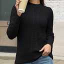 CiCiBird Womens Cable Knit Sweater Fall Long Sleeve Crewneck Pullover Tops 2025 Fashion Casual Clothes (XL)