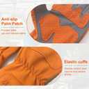 ZLUXURQ Gardening Gloves for Women and Men, Work Gloves for Yard Work (Small-8.38'', Tangerine(touchscreen))