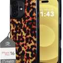 Cocomii - Rectangle Case Compatible with iPhone 16 Plus - Compatible with MagSafe, Tortoiseshell Pattern, Animal Print, Glossy, Magnetic Phone Case for iPhone 16 Plus 6.7 inch, Black/Amber