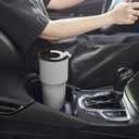 2 Pack Flip Straw Replacement Lids40 OZ Tumbler Lid Replacement for Stanley Quencherwith 2 Straws, Dual Drinking Outlets, Compatible with Stanley Cup Accessories Spill Proof Tumbler Lids for (black)